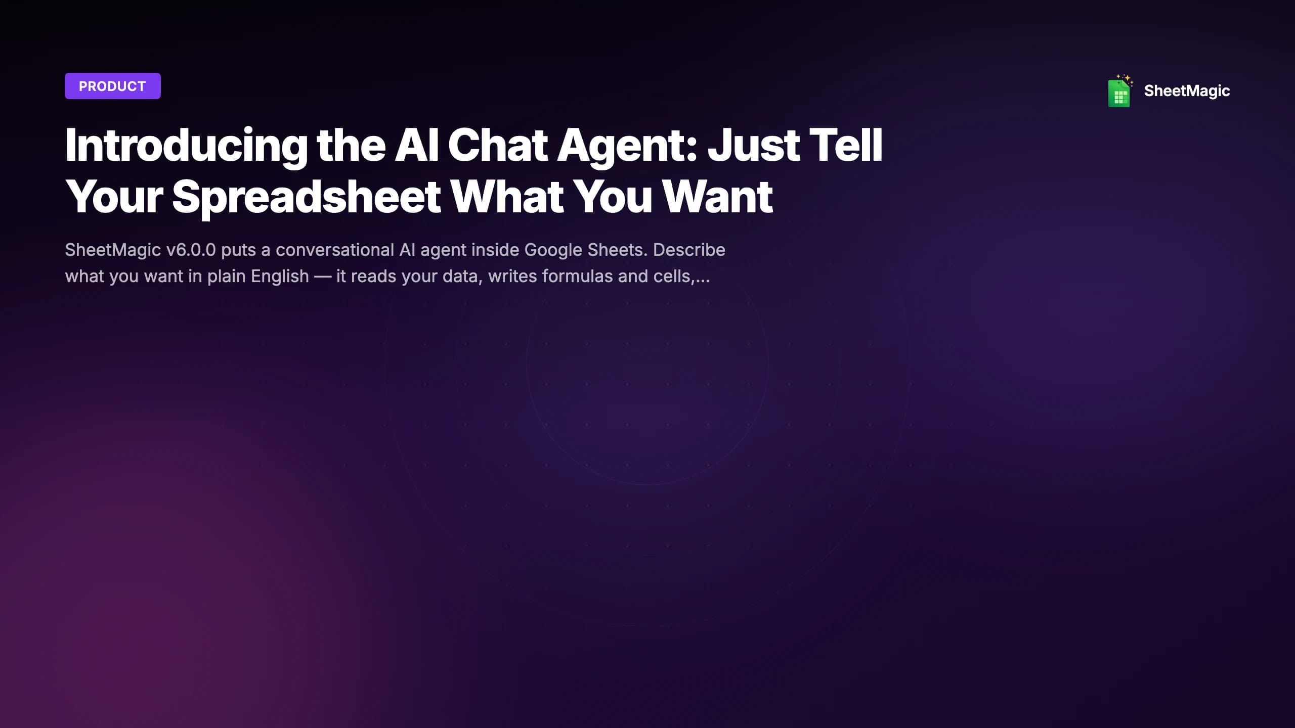 Introducing the AI Chat Agent: Just Tell Your Spreadsheet What You Want